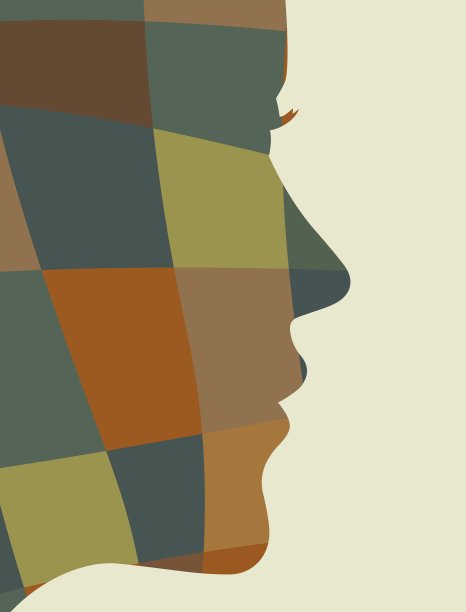 马赛克的女性形象图片下载