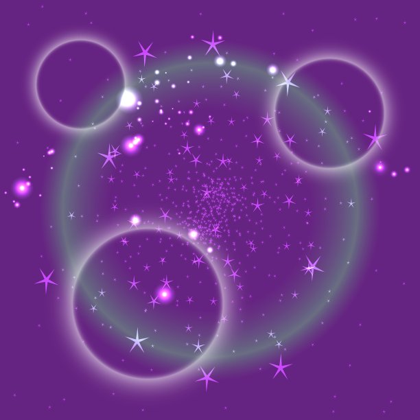 紫色圆背景与星图片下载