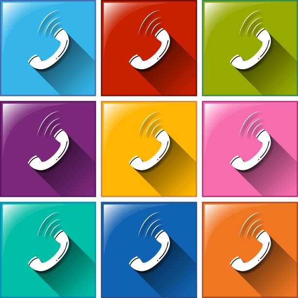 带有电话接收器的图标图片下载