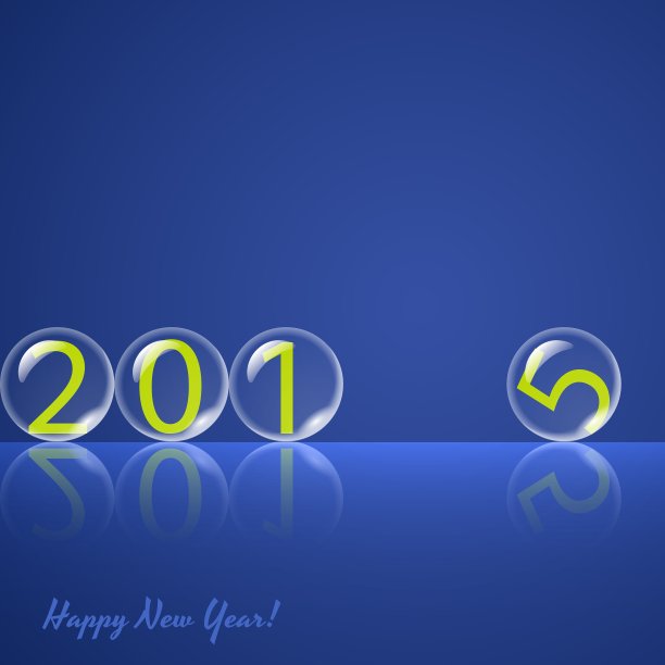 蓝色背景上的透明滚动玻璃球图片下载