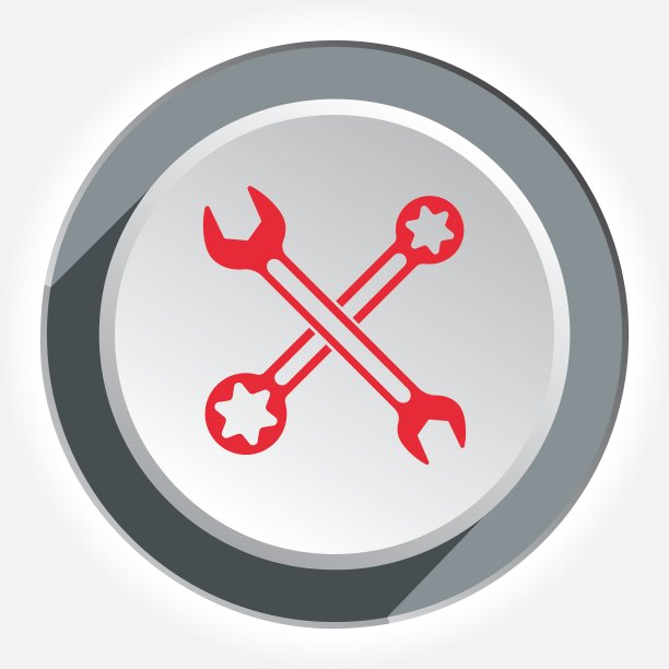 扳手键图标修复固定工具符号圆形图片下载