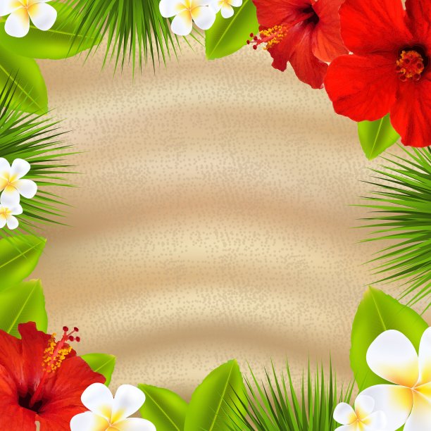 热带花卉海报图片下载