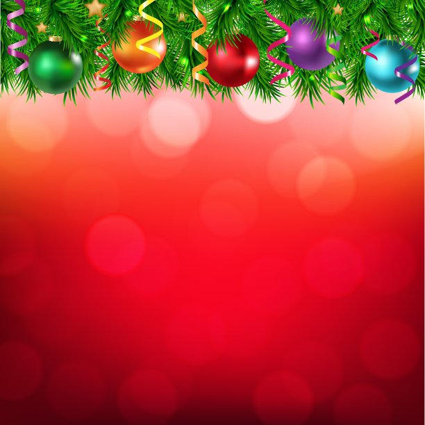 红色散景相框海报图片下载