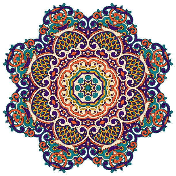 圆形装饰装饰圆形花边图片下载