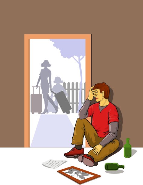 离婚离开的后果图片下载