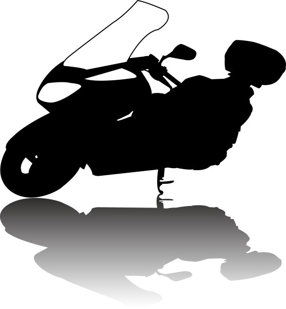 摩托车轮廓图片下载