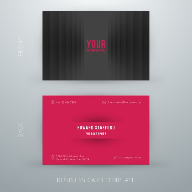 现代简单的名片模板图片下载