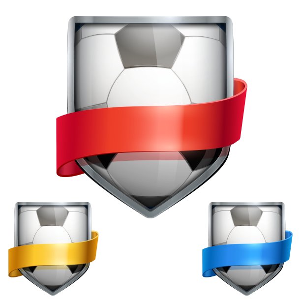 一套明亮的盾在足球里面图片下载