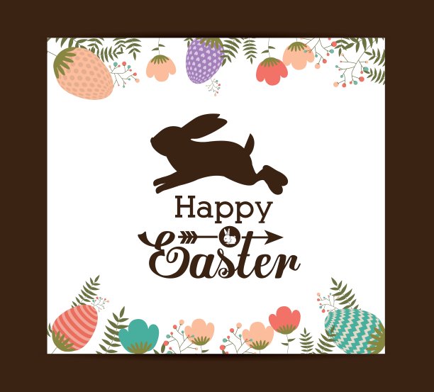 复活节快乐卡片设计图片下载