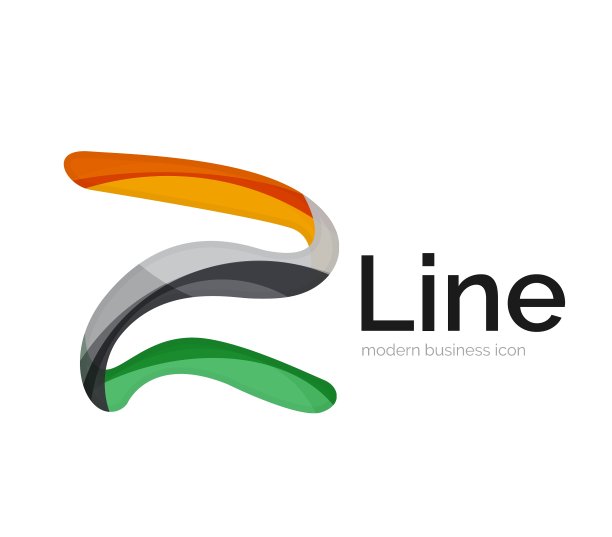 现代丝带标志图片下载