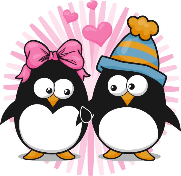 leodesenhos-penguins情人节图片下载