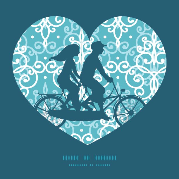 浅蓝色漩涡缎对串联图片下载