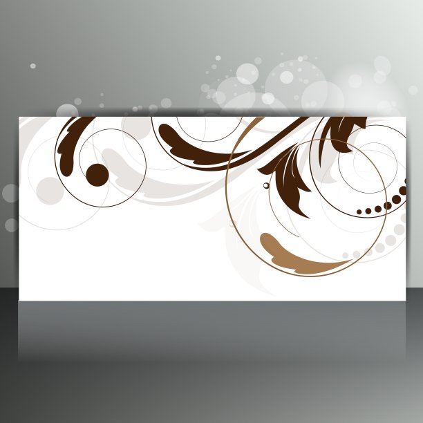 带有花卉背景的抽象卡片图片下载