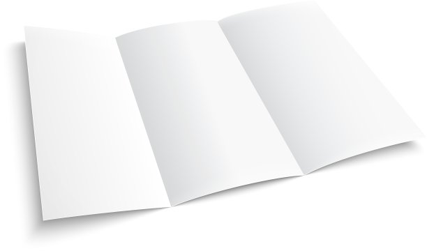 空白三页纸小册子图片下载