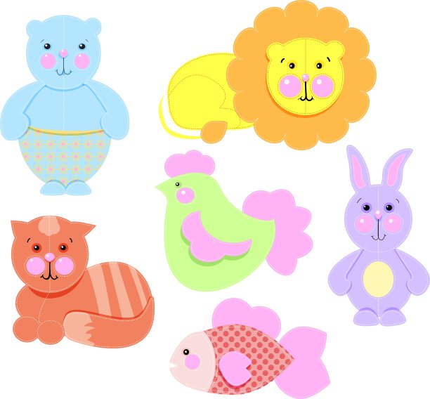 婴儿玩具图标套装图片下载