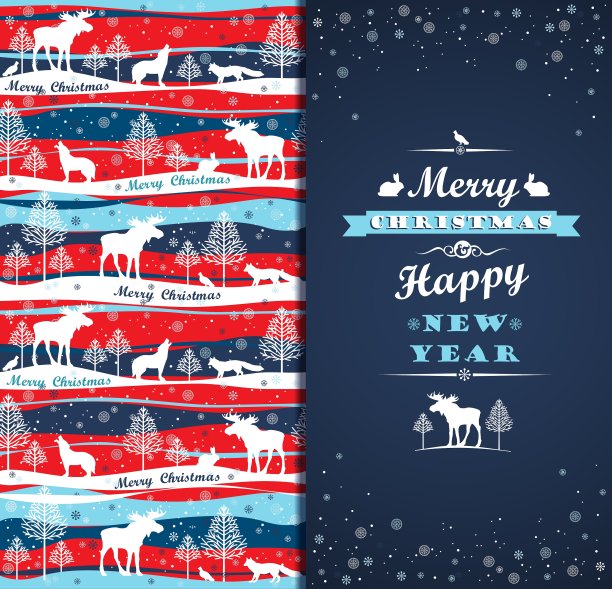 圣诞快乐的背景与排版图片下载