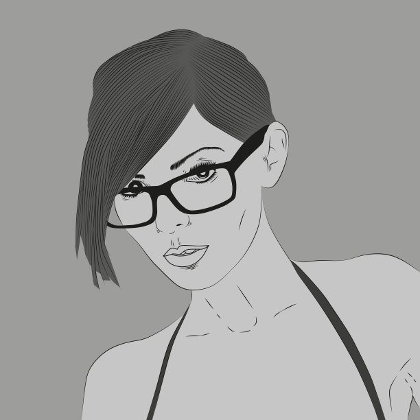 女孩戴太阳镜图片下载