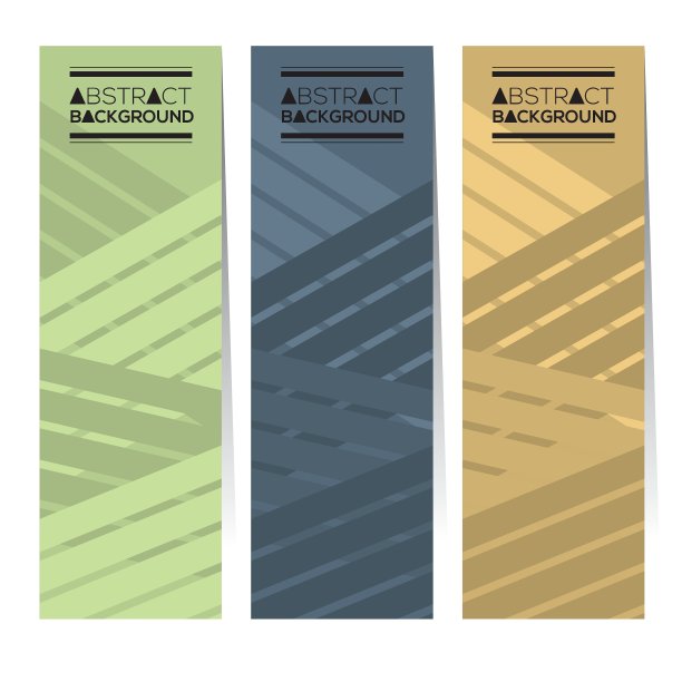 三套彩色抽象垂直横幅图片下载