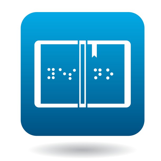 书中以简单的盲文图标写风格图片下载