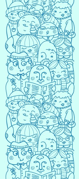 人在人群中垂直无缝模式图片下载