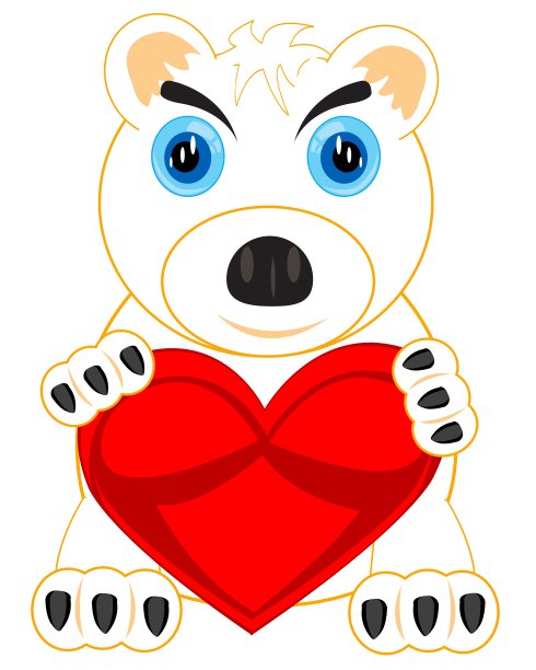 用心的北极熊图片下载