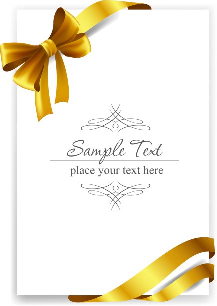 带丝带的金礼物蝴蝶结图片下载