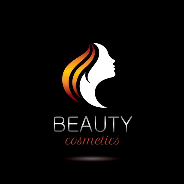 优雅的奢侈品标志配以年轻美丽的脸庞图片下载