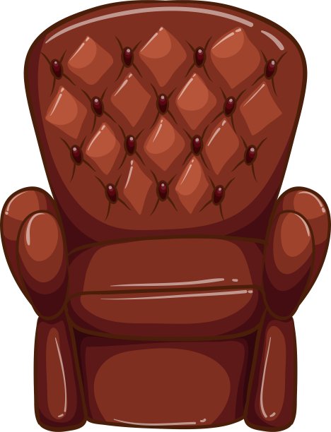 一幅简单的棕色家具的彩色画图片下载