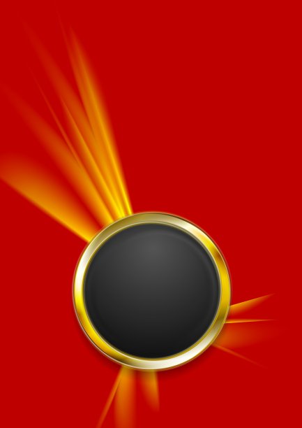 抽象的技术背景与黄金圆形形状图片下载