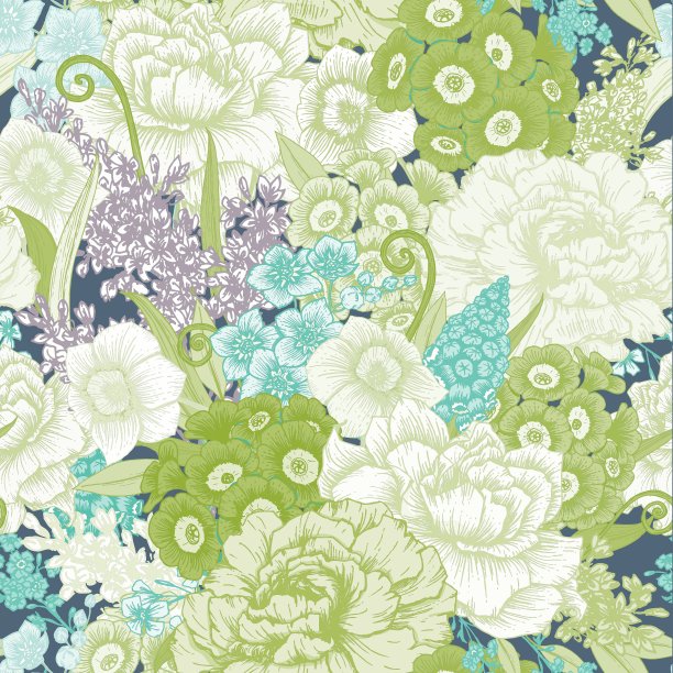 手绘花卉图案图片下载