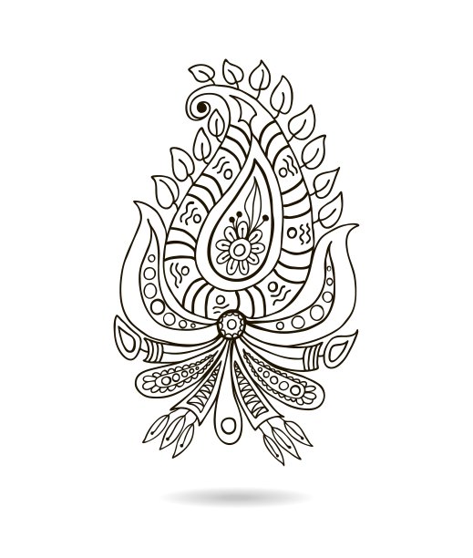 美丽的印度花卉装饰为您的业务图片下载