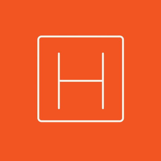 医院标志线图标图片下载