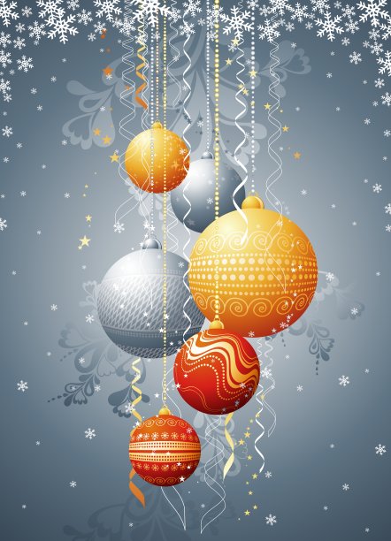 圣诞球银卡图片下载