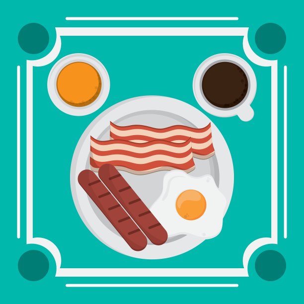 早餐食品设计图片下载