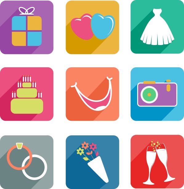 婚礼平面图标图片下载