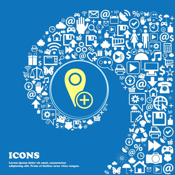 地图指针图标标志漂亮的图标集图片下载