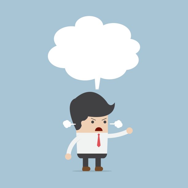 商人生气的空白的讲话图片下载