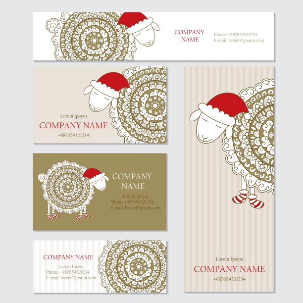 一套商务或邀请卡模板图片下载