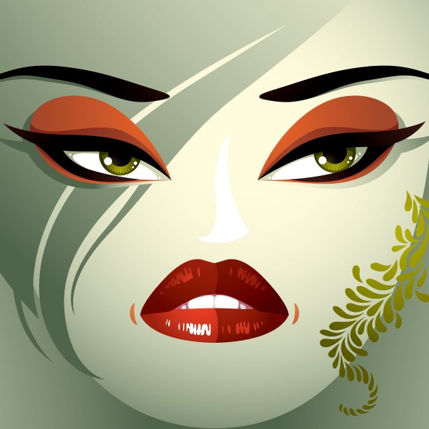 美容主题形象年轻漂亮的女士图片下载