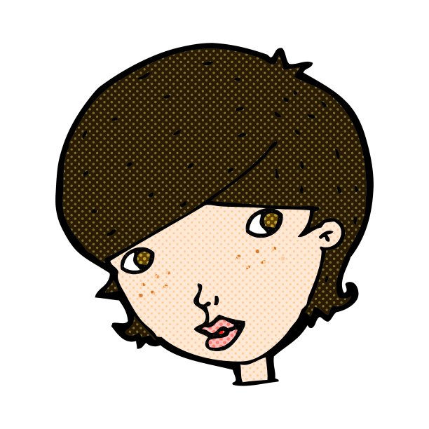 卡通友好的女人图片下载