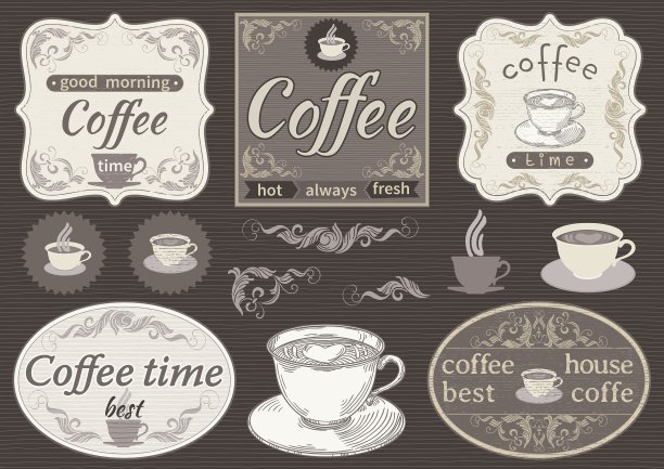 设置边框和咖啡杯图片下载