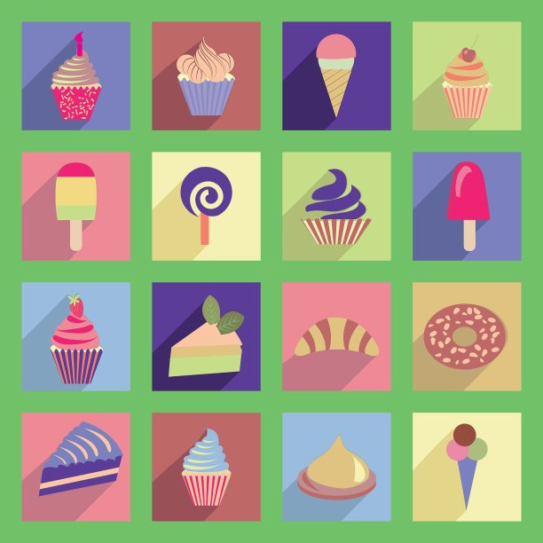 扁平2 38的纸杯蛋糕图标图片下载