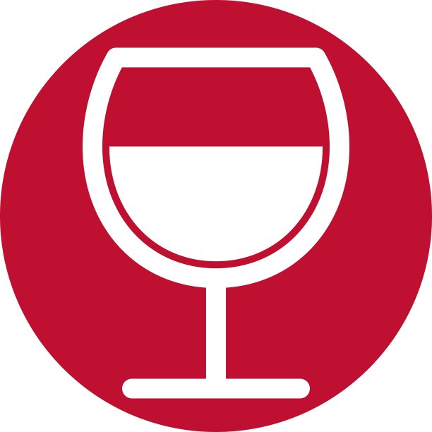 简约黑白葡萄酒杯图标图片下载