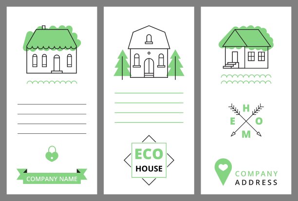 用房子模板名片图片下载