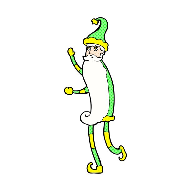 卡通瘦圣诞老人图片下载