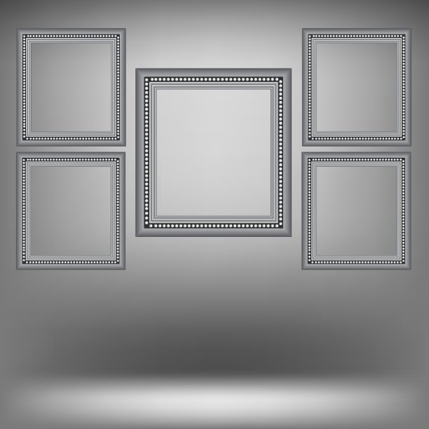 一套木灰色框架图片下载