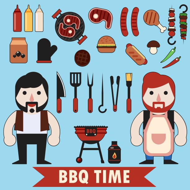 平烧烤设置图片下载