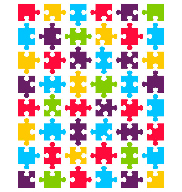 彩色拼图图片下载