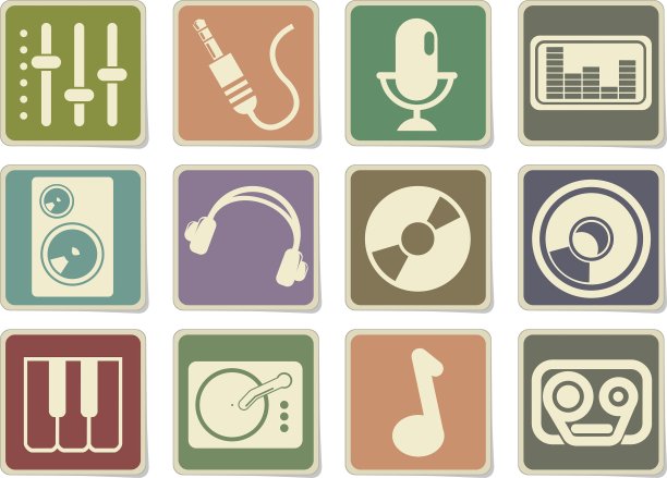 音频和音乐简单的图标图片下载