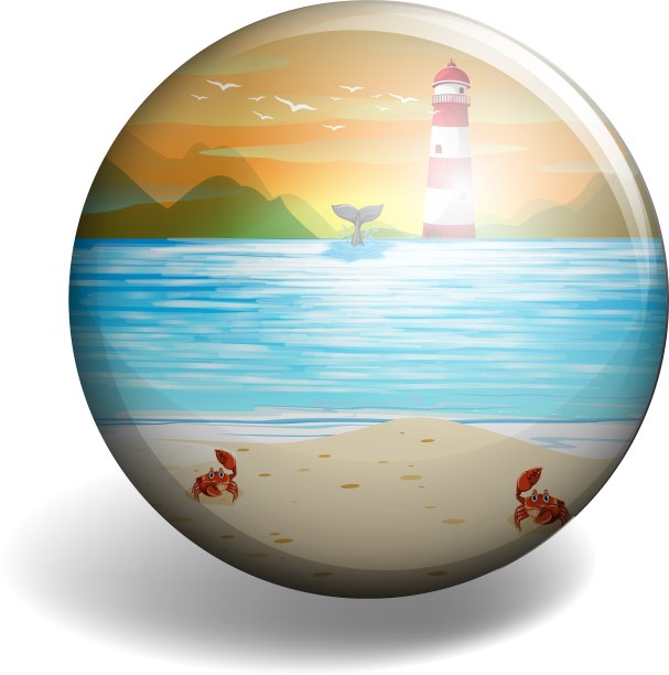 海滩上的徽章图片下载